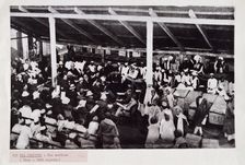 Tea auction, probably in Calcutta, India, c1880. Creator: Bourne & Shepherd