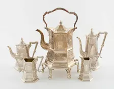 Tea and Coffee Service, London, 1865. Creator: George Angell