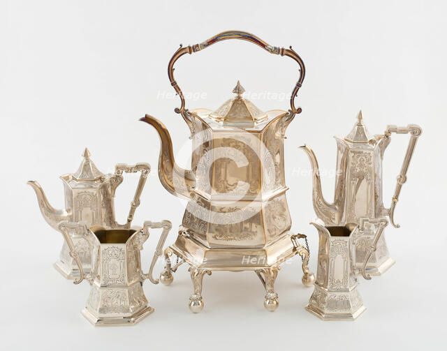 Tea and Coffee Service, London, 1865. Creator: George Angell.