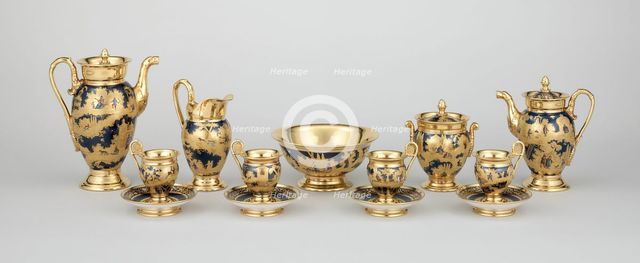 Tea and Coffee Service, Paris, c. 1820. Creator: Denuelle Porcelain Manufactory.