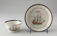 Tea Bowl and Dish, c. 1784/95. Creator: Unknown