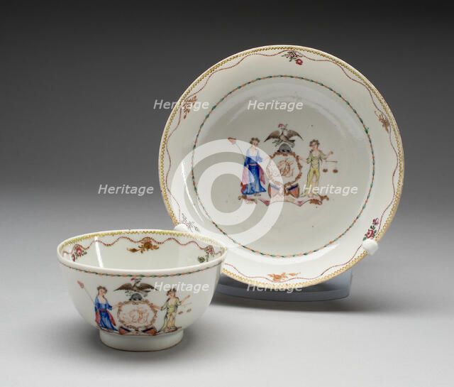 Tea Bowl and Saucer, 1790/1800. Creator: Unknown.