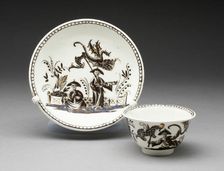 Tea Bowl and Saucer, Vienna, c. 1730. Creator: Du Paquier Porcelain Manufactory