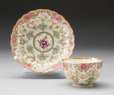 Tea Bowl and Saucer, Worcester, c. 1775. Creator: Royal Worcester