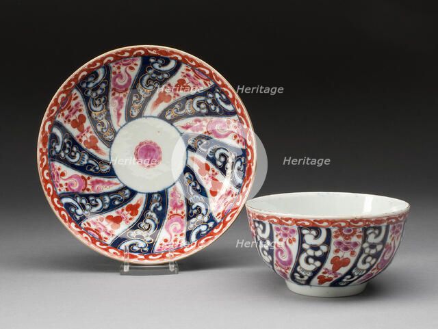 Tea Bowl and Saucer, Worcester, c. 1770. Creator: Royal Worcester.