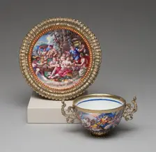 Tea Bowl and Saucer, Augsburg, c. 1700. Creator: Matthäus Baur II