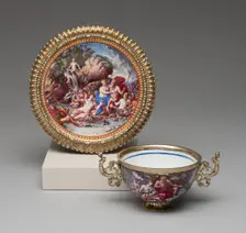 Tea Bowl and Saucer, Augsburg, c. 1700. Creator: Matthäus Baur II