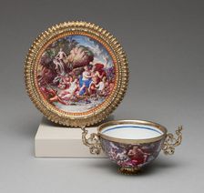 Tea Bowl and Saucer, Augsburg, c. 1700. Creator: Matthäus Baur II