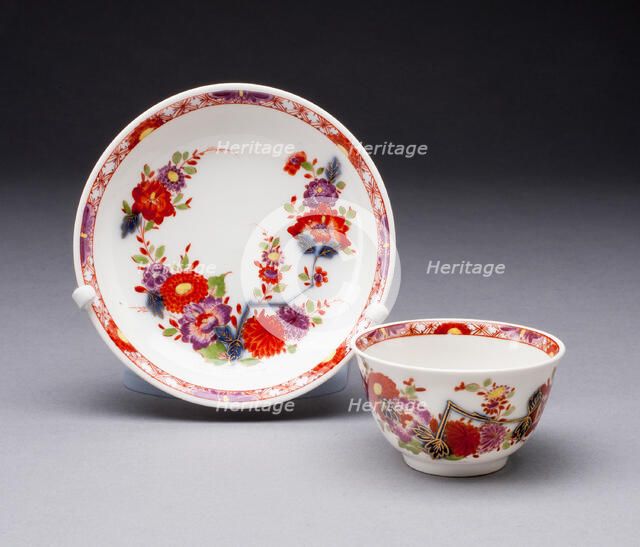 Tea Bowl and Saucer, Meissen, c. 1735. Creator: Meissen Porcelain.