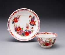 Tea Bowl and Saucer, Meissen, c. 1735. Creator: Meissen Porcelain