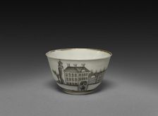 Tea Bowl with View of Town (Cleves?), c. 1770-1785. Creator: Unknown