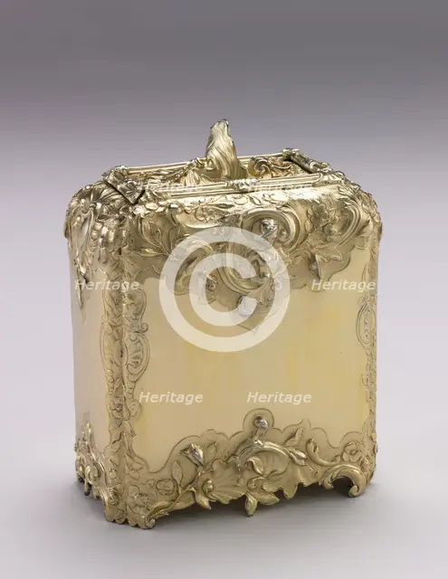 Tea Caddy, 1741-1742. Creator: Paul Jacques de Lamerie (British, 1688-1751).