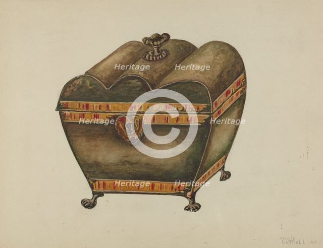 Tea Caddy, 1940. Creator: Marie Lutrell.