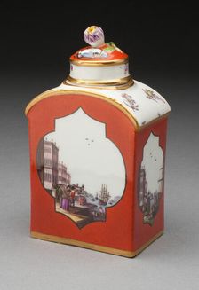 Tea Caddy, Meissen, c. 1740. Creator: Meissen Porcelain
