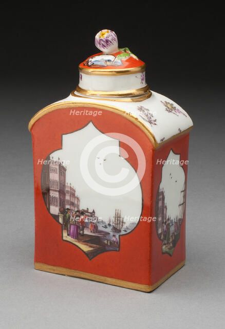 Tea Caddy, Meissen, c. 1740. Creator: Meissen Porcelain.