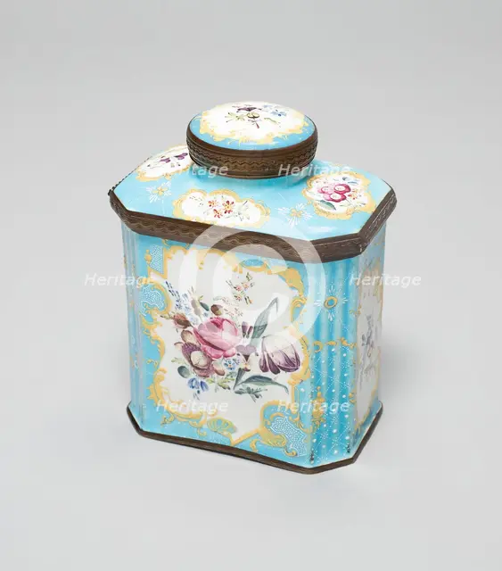 Tea Caddy, Battersea, c. 1755. Creator: Unknown.