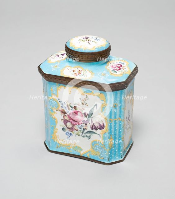 Tea Caddy, Battersea, c. 1755. Creator: Unknown.