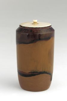 Tea caddy imitating Takatori ware, Edo period, 18th-19th century. Creator: Unknown