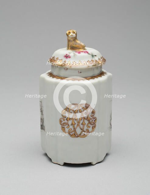 Tea Caddy with Cover, c. 1750. Creator: Unknown.