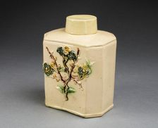Tea Canister, Staffordshire, c. 1770. Creator: Staffordshire Potteries