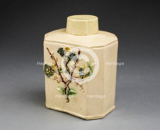 Tea Canister, Staffordshire, c. 1770. Creator: Staffordshire Potteries.