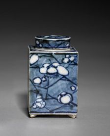 Tea Container with Plum Blossom, 1800s. Creator: Aoki Mokubei (Japanese, 1767-1833)