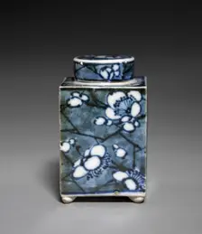 Tea Container with Plum Blossoms, 1800s. Creator: Aoki Mokubei (Japanese, 1767-1833)