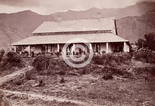 Tea estate bungalow at Sumali, 1860s. Creator: Unknown.
