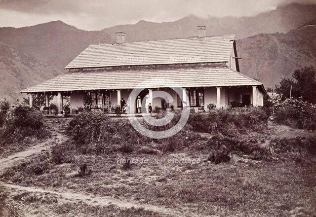 Tea estate bungalow at Sumali, 1860s. Creator: Unknown.