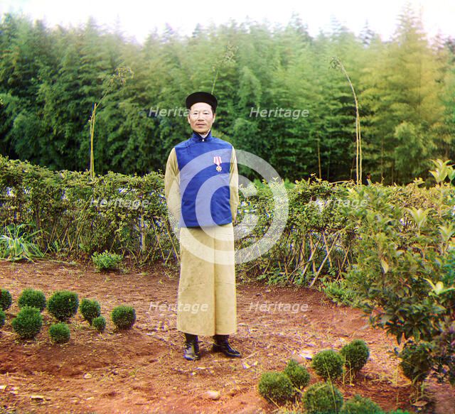 Tea factory in Chakva; Chinese foreman Lau-Dzhen-Dzhau, between 1905 and 1915. Creator: Sergey Mikhaylovich Prokudin-Gorsky.