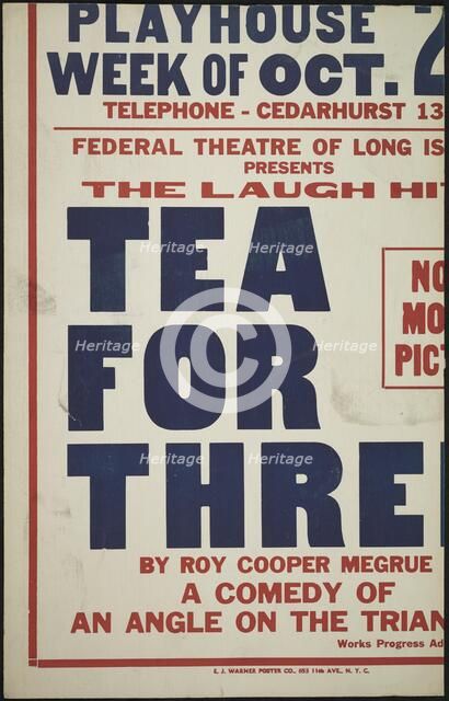Tea for Three, Cedarhurst, NY, 1936. Creator: Unknown.