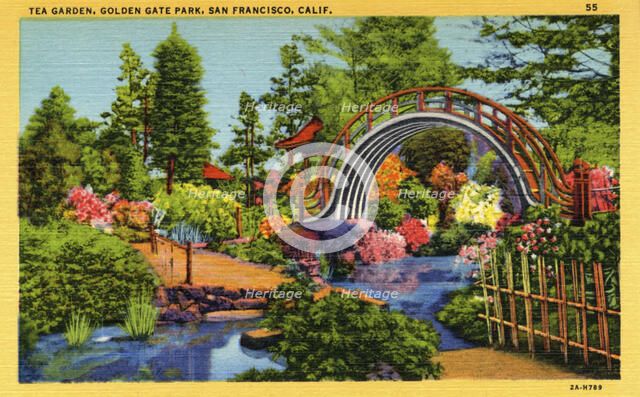 Tea Garden, Golden Gate Park, San Francisco, California, USA, 1932. Artist: Unknown