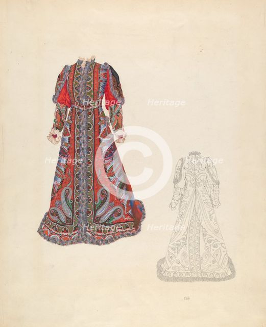 Tea Gown, c. 1937. Creator: Joseph L. Boyd.