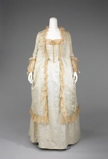 Tea gown, probably American, 1875-80. Creator: Unknown