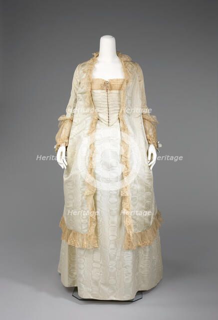Tea gown, probably American, 1875-80. Creator: Unknown.