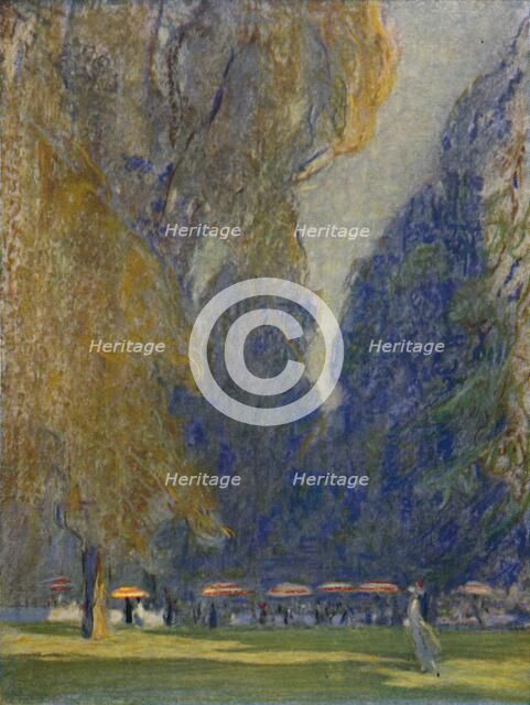 'Tea in Kensington Gardens, 1914', (1920). Artist: Claude Allin Shepperson.