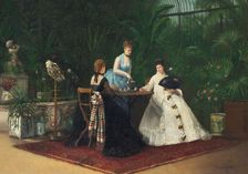 Tea in the conservatory, 1893. Creator: Samson, Jeanne (active 19th century)
