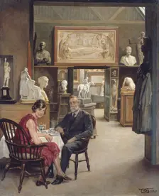 Tea in the Studio, 1932. Creator: Arthur George Walker