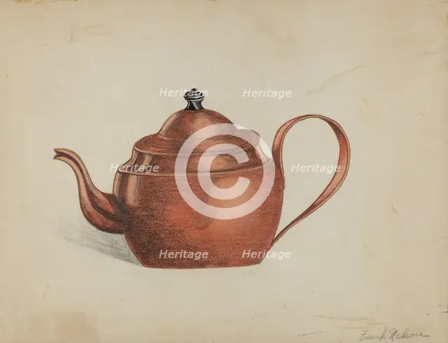 Tea Kettle, 1935/1942. Creator: Frank Nelson.