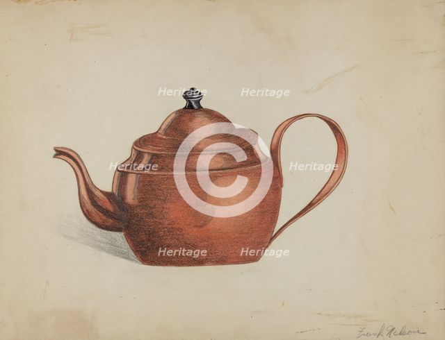 Tea Kettle, 1935/1942. Creator: Frank Nelson.