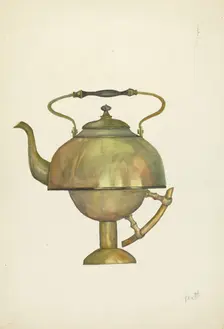 Tea Kettle, c. 1936. Creator: Beulah Bradleigh