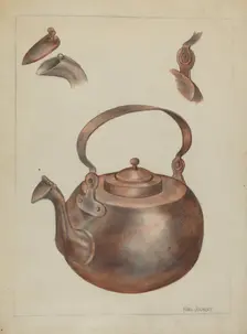 Tea Kettle, c. 1936. Creator: Karl Joubert