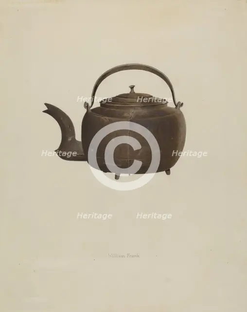 Tea Kettle, c. 1937. Creator: William Schmidt.