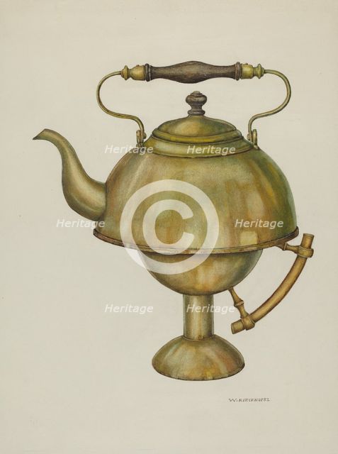 Tea Kettle, c. 1940. Creator: William Kieckhofel.