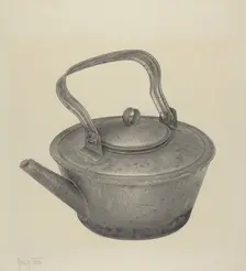 Tea Kettle, c. 1940. Creator: Amelia Tuccio