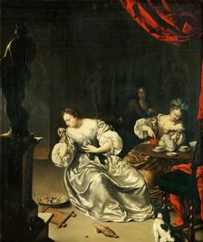 Tea Party, End of 17th-Early 18th century. Creator: Mieris, Willem van (1662-1747)