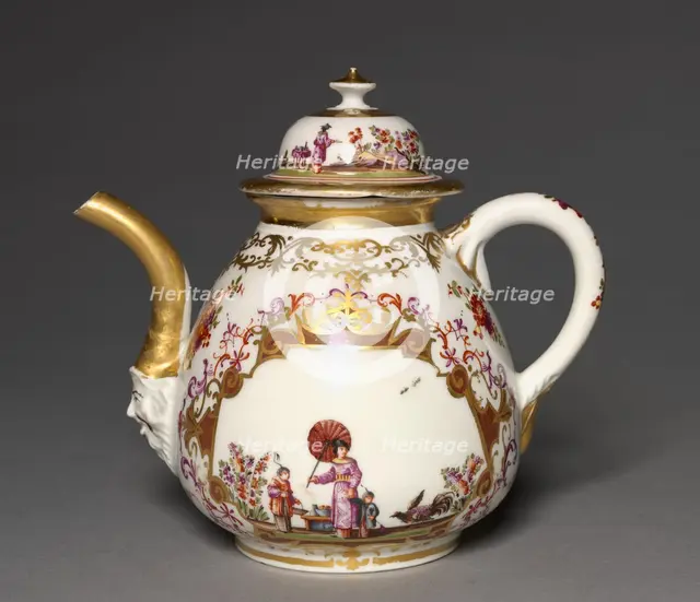 Tea Pot, c. 1723-24. Creator: Meissen Porcelain Factory (German).