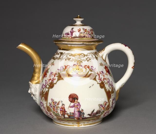 Tea Pot, c. 1723-24. Creator: Meissen Porcelain Factory (German).