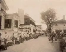 Tea queue, end of 19th century. Creator: Nikolai Apollonovich Charushin