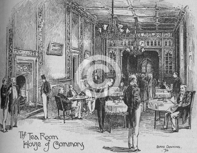'Tea-Room, House of Commons', 1892. Artist: Henry Phillip Burke Downing.